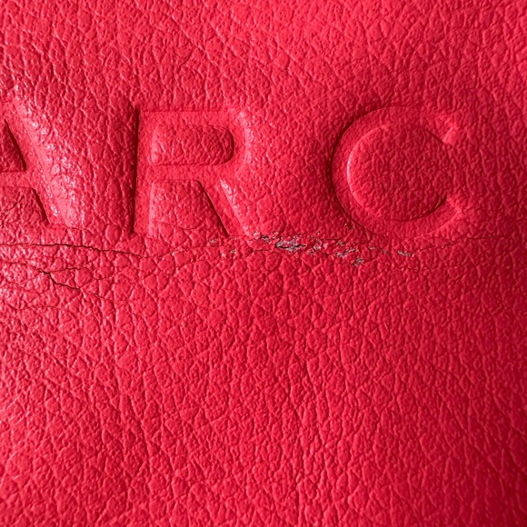 Marc Jacobs bright pink/blue reversible cross-body leather tote/messenger bag - Picture 13 of 13